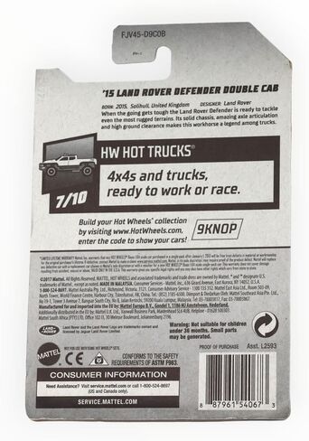 Hot Wheels '15 Land Rover Defender Double Cab in Saudi Arabia