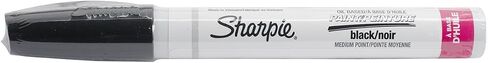 SHARPIE Oil-Based Medium Point Paint Markers, 12 Black Markers (34901) in Saudi Arabia