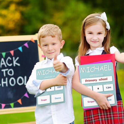 تخصيص Chunful First and Last Day of School Board اسم أكريليك قابلة لإعادة الاستخدام من تسجيل الدخول إلى Scist Back to School Photo Prop Supplies for Preschool Ristergarten Homes ، 11 × 9 Inch in Saudi Arabia