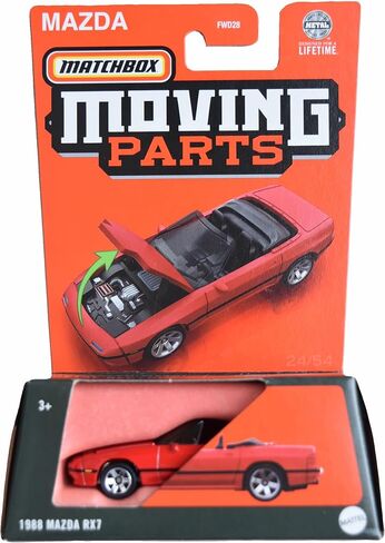 Matchbox 1988 Mazda Rx7 ، أجزاء متحركة [Red] ، FWD28 in Saudi Arabia