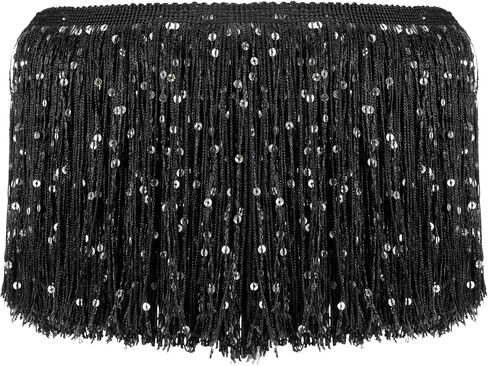 Meccanixity 6 "سلسلة متتالية متسلسلة ، 5 ياردة شرابة الخياطة تلميذات الحفلات لحفلة أزياء رقص المرحلة اللاتينية ، الأزرق in Kuwait