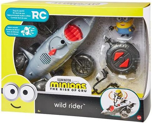 Mattel Minions Wild Rider Remote Control Motent مع Minion Bob Action Figure ، للأطفال 4 سنوات وما فوق in Saudi Arabia