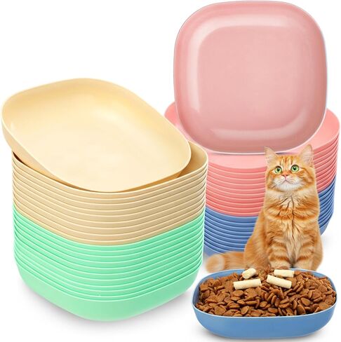 Lemonroad 40 PCS Cat Food Bowl 5.7 بوصة التعب أطباق قطة السلع والأطباق المبللة الواسعة والضحلة للقطط للقطط والقطط قصيرة الأرجل والحيوانات الأليفة الوحشية in Saudi Arabia