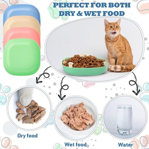 Lemonroad 40 PCS Cat Food Bowl 5.7 بوصة التعب أطباق قطة السلع والأطباق المبللة الواسعة والضحلة للقطط للقطط والقطط قصيرة الأرجل والحيوانات الأليفة الوحشية in Saudi Arabia