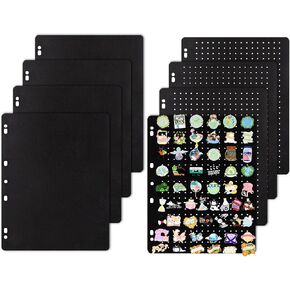 Enamel Pin Display Pages,Creative Pin Collection with 8 Flip-Pages,Fit in Any 3-Ring or 4-Ring Binder,Designed to Easily Trade & Display Enamel Pins (Pins Not Included) in Kuwait