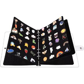 صفحات عرض دبوس المينا ، مجموعة دبوس إبداعية مع 8 صفحات ، تتناسب مع أي موثق من 3 حلويات أو 4 حلويات ، مصمم لتداول دبابيس المينا بسهولة (دبابيس غير متضمنة) in Kuwait