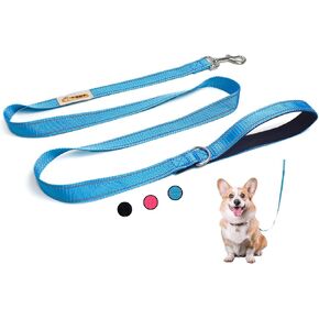 YALAVA 4FT Dog Leash with Soft Padded Handle, Heavy Duty Nylon Reflective Dog Leashes, Fits Small Medium or Large Dogs, Black in Kuwait