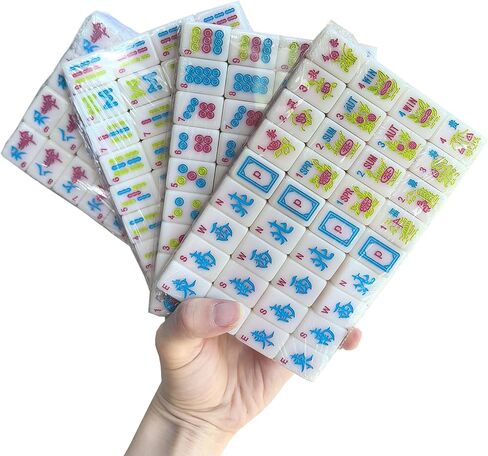 American Mini Mahjong Set 166 Mahjong Tiles 0.9-inch American Mahjong Game Pink Set Thickened Mah-Jongg Tiles Bag Mahjong Tile Set in Saudi Arabia