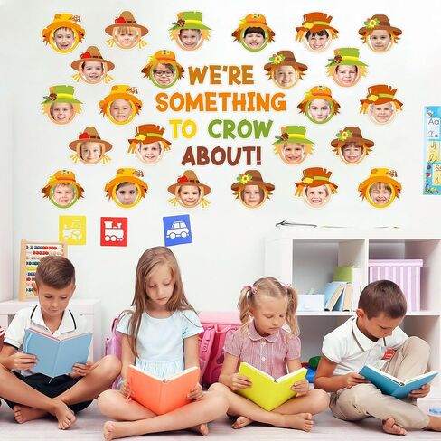36 Pcs Scarecrow Cutouts for Bulletin Board Decoration Fall Cutouts with Photo Space for DIY Craft for Autumn Classroom Party Décor (Scarecrow) in Kuwait
