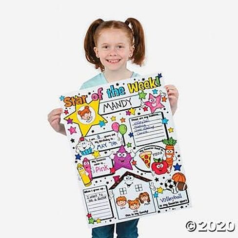 Fun Express All About Me - Set Of 30-17 X 22 Inc Star of The Week Poster, Boost Classroom Engagement - Teacher's eapon, Celebrate Individuality & Unlock Potential with Star Student Poster in Saudi Arabia