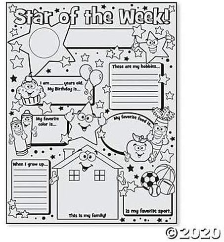 Fun Express All About Me - Set Of 30-17 X 22 Inc Star of The Week Poster, Boost Classroom Engagement - Teacher's eapon, Celebrate Individuality & Unlock Potential with Star Student Poster in Saudi Arabia