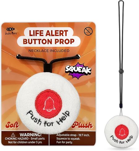 Fake Life Alert Prop for 100 Days of School, Old Person Costume Accessory, Plush Lightweight & Safe Pretend Play Fun, Gag Gift in Saudi Arabia