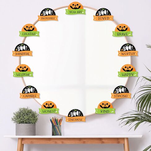 Big Dot of Happiness Spooky Halloween - DIY Blank Paper Desk or Locker Labels - Classroom Name Tags - Set of 32 in Saudi Arabia