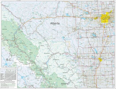 Southwest Alberta and Southeast British Columbia Map | Gem Trek Maps in Saudi Arabia
