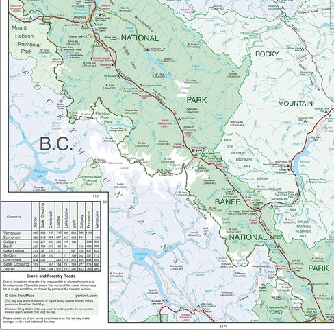 Southwest Alberta and Southeast British Columbia Map | Gem Trek Maps in Saudi Arabia