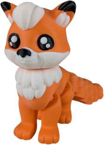 Flexy Fox Articulating Figurine – Desk Toy for Stress Relief, Anxiety, ADHD, Autism – Perfect for Teens & Adults – 3D Printed in Canada in Saudi Arabia