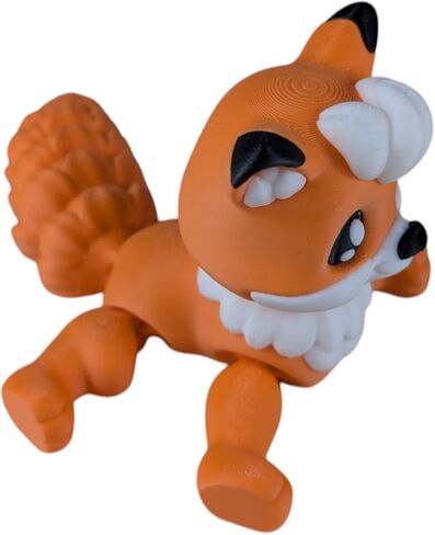 Flexy Fox Articulating Figurine – Desk Toy for Stress Relief, Anxiety, ADHD, Autism – Perfect for Teens & Adults – 3D Printed in Canada in Saudi Arabia