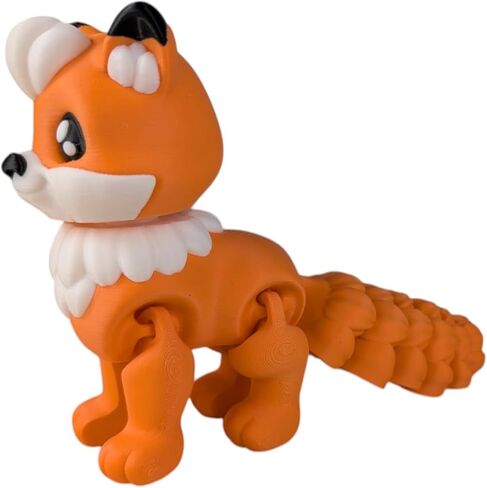 Flexy Fox Articulating Figurine – Desk Toy for Stress Relief, Anxiety, ADHD, Autism – Perfect for Teens & Adults – 3D Printed in Canada in Saudi Arabia
