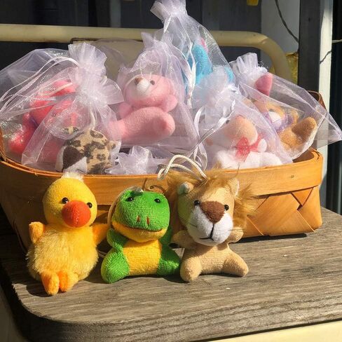 Mini Plush Animal Toy Set,Cute Animals Keychain Decoration for Kids,Goodie Bag Fillers, Basket Stuffers, School Prizes, Valentine's Day Party Supplies (12pcs) in Saudi Arabia