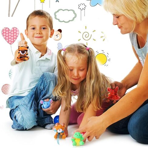 Mini Plush Animal Toy Set,Cute Animals Keychain Decoration for Kids,Goodie Bag Fillers, Basket Stuffers, School Prizes, Valentine's Day Party Supplies (12pcs) in Saudi Arabia