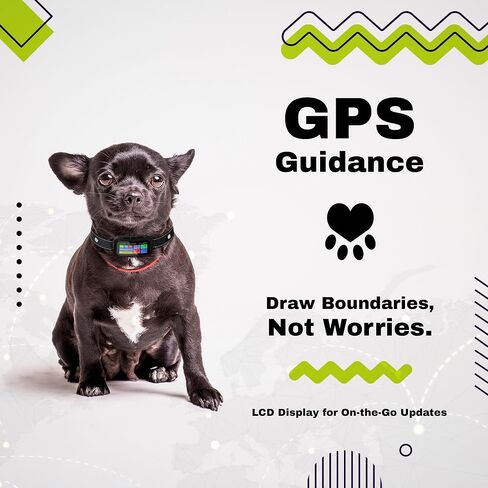 Customizable Invisible GPS Dog Collar Fence System, Waterproof LCD Collar & – Wireless Dog Fence, Wireless Pet Collar & App-Controlled Dog Training Collar in Saudi Arabia