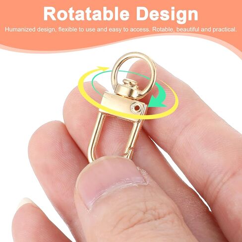 Lobster Claw Clasps Gold Swivel Snap Hooks 30 PCS Gold & Silver 360°Swivel Snap Hooks Metal Lobster Clasp Keychain Hook for Jewelry Making Purse Bags Keychain Clasp Connector Art Crafts in Saudi Arabia