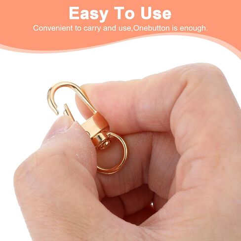 Lobster Claw Clasps Gold Swivel Snap Hooks 30 PCS Gold & Silver 360°Swivel Snap Hooks Metal Lobster Clasp Keychain Hook for Jewelry Making Purse Bags Keychain Clasp Connector Art Crafts in Saudi Arabia
