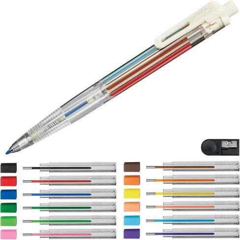 Pentel XPH804ST ART Multi 8 ، 8 Leads Color ، تشمل مجموعة إعادة الملء in Saudi Arabia
