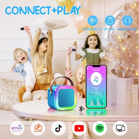 ماكينة كاريوكي صغيرة من Kinglucky [أصلية] للأطفال [صوت عالٍ وواضح]، عمر بطارية 10 ساعات (لطيف للغاية ومحمول) ألعاب هدايا للفتيات بعمر 3 و4 و5 و6 و7 و8-12 عامًا لحفلات أعياد الميلاد العائلية- لون القرنفل in Saudi Arabia