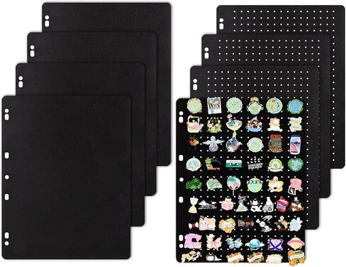 Enamel Pin Display Pages,Creative Pin Collection with 8 Flip-Pages,Fit in Any 3-Ring or 4-Ring Binder,Designed to Easily Trade & Display Enamel Pins (Pins Not Included) in Kuwait