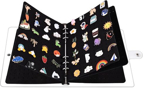 صفحات عرض دبوس المينا ، مجموعة دبوس إبداعية مع 8 صفحات ، تتناسب مع أي موثق من 3 حلويات أو 4 حلويات ، مصمم لتداول دبابيس المينا بسهولة (دبابيس غير متضمنة) in Kuwait