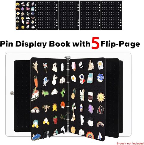 صفحات عرض دبوس المينا ، مجموعة دبوس إبداعية مع 8 صفحات ، تتناسب مع أي موثق من 3 حلويات أو 4 حلويات ، مصمم لتداول دبابيس المينا بسهولة (دبابيس غير متضمنة) in Kuwait