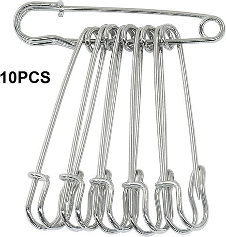 20 PCS Large Steel Safety Pins, 2 Inch Safety Pins for Blankets/Clothes/Crafts/Canvas/Kilts/Skirts, Silver in Saudi Arabia