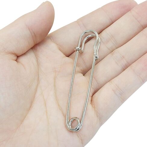 20 PCS Large Steel Safety Pins, 2 Inch Safety Pins for Blankets/Clothes/Crafts/Canvas/Kilts/Skirts, Silver in Saudi Arabia