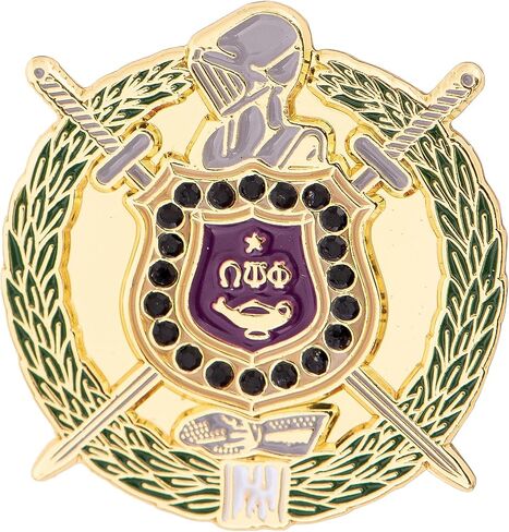 أوميغا Psi Phi دبابيس التلبيب Fraternity Divine 9 OPP شعار المينا مصنوعة من المعدن (دبوس H) in Kuwait