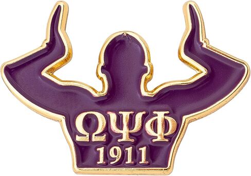 أوميغا Psi Phi دبابيس التلبيب Fraternity Divine 9 OPP شعار المينا مصنوعة من المعدن (دبوس H) in Kuwait