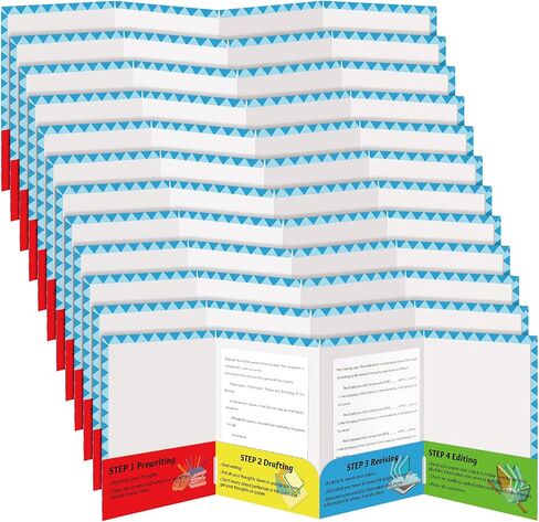 Satinior 24 PCS عملية كتابة مجلدات الجيب Bulk 4 جيوب كتابة مجلدات الواجبات المنزلية للطلاب مستلزمات أطفال مدرس مدرس in Saudi Arabia