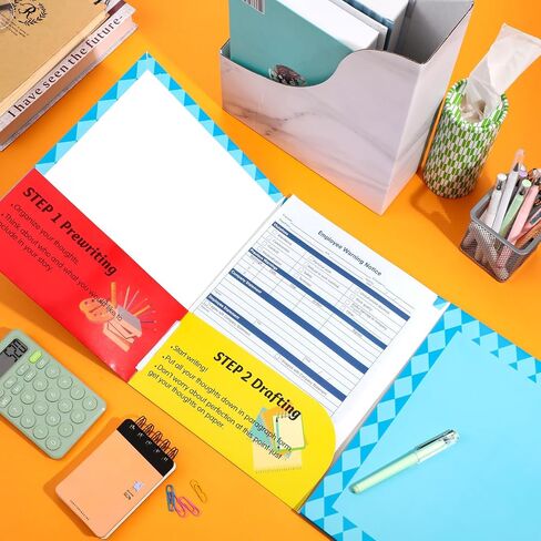 Satinior 24 PCS عملية كتابة مجلدات الجيب Bulk 4 جيوب كتابة مجلدات الواجبات المنزلية للطلاب مستلزمات أطفال مدرس مدرس in Saudi Arabia