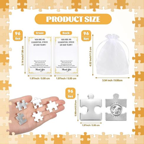 24/48/96 يحدد هدايا تقدير الموظف بالجملة ، موظف ملهمة في الشهر دبابيس الطية مع بطاقات شكر لك هدية ألغاز صغيرة لزملاء العمل ، موظفي المكتب ، بناء الفريق (الذهب) in Kuwait