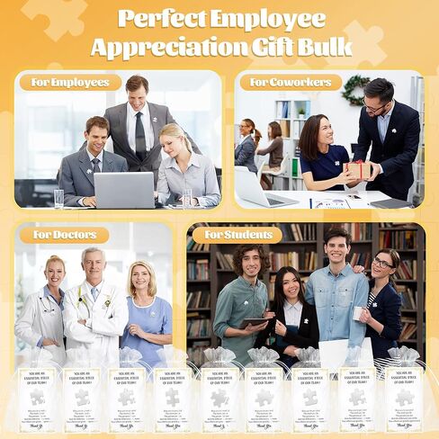 24/48/96 يحدد هدايا تقدير الموظف بالجملة ، موظف ملهمة في الشهر دبابيس الطية مع بطاقات شكر لك هدية ألغاز صغيرة لزملاء العمل ، موظفي المكتب ، بناء الفريق (الذهب) in Kuwait