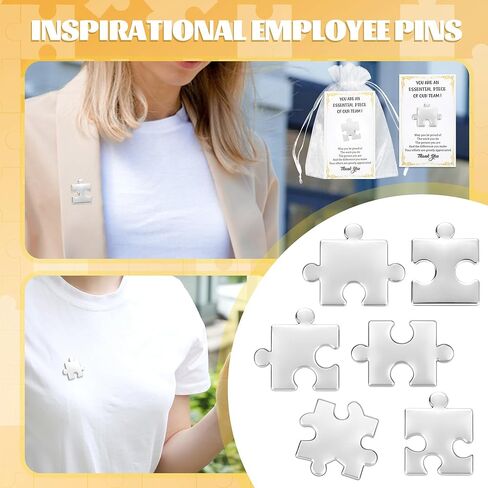 24/48/96 يحدد هدايا تقدير الموظف بالجملة ، موظف ملهمة في الشهر دبابيس الطية مع بطاقات شكر لك هدية ألغاز صغيرة لزملاء العمل ، موظفي المكتب ، بناء الفريق (الذهب) in Kuwait