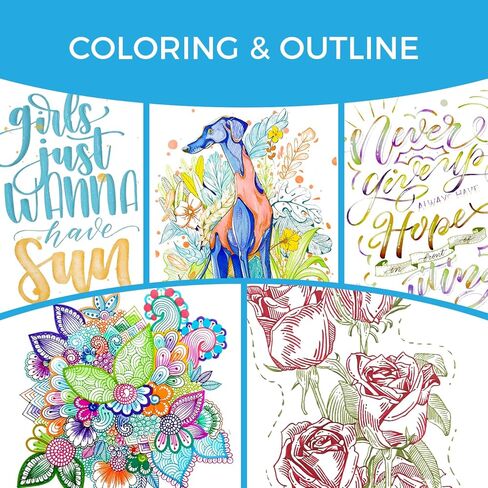 168 Colors Coloring Markers for Artists Coloring Books No Bleeding Water-based Dual Tips Fineliner & Brush Drawing Pens Art Pens for Kids & Adults in Kuwait