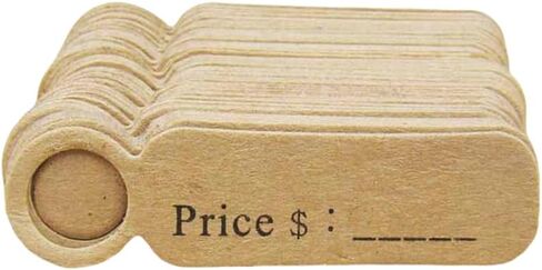 100pcs علامات السعر العلامة عرض سعر تسمية تسمية العلامة العلامات للمنتج للملابس العلامات تسميات أسعار المجوهرات (أبيض+كرافت) in Kuwait