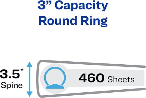 Avery 3" 3-Ring View Binders, White (5741) in Saudi Arabia