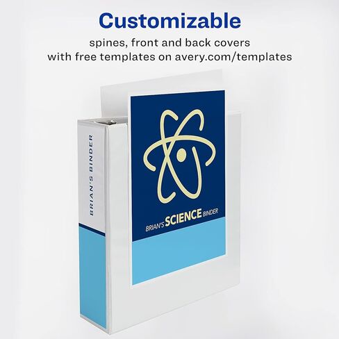 Avery 3" 3-Ring View Binders, White (5741) in Saudi Arabia