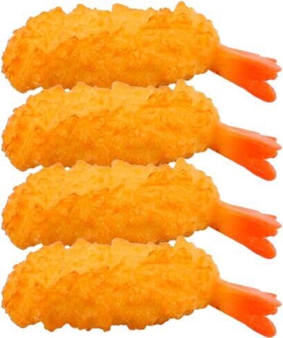 Toyvian Japanese Decor 4pcs Fake Artificial Japanese Food Fried Tempura Shrimp Realistic Japanese Style Seafood Model Fake Play Food Food Sample Display Props Japanese Decor Kids Toy in Saudi Arabia