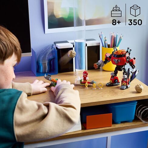 LEGO Sonic The Hedgehog Knuckles vs. Dr. Eggman Egg Crusher Mech Building Toy - Pretend Play Building Blocks W/2 Minifigures for Kids, Ages 8+ - Gift Idea for Boys, Girls, & Any Gaming Fans - 77005 in Saudi Arabia