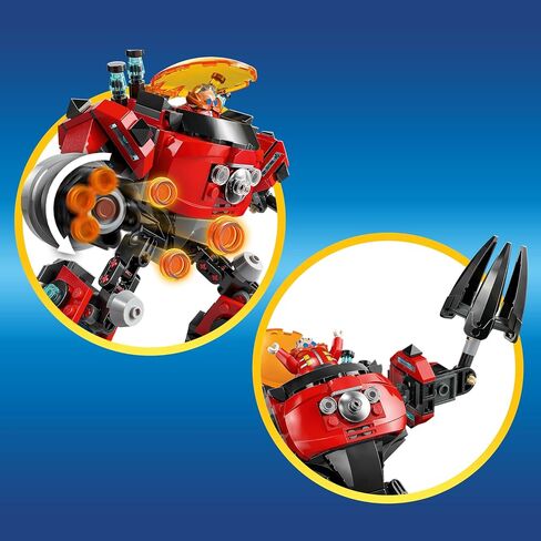 LEGO Sonic The Hedgehog Knuckles vs. Dr. Eggman Egg Crusher Mech Building Toy - Pretend Play Building Blocks W/2 Minifigures for Kids, Ages 8+ - Gift Idea for Boys, Girls, & Any Gaming Fans - 77005 in Saudi Arabia