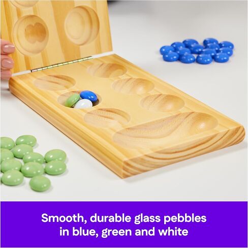Spin Master Games, Cardinal Classics, Mancala, Classic Strategy Board Game with Folding Wood Board, Mancala Set for Beginners & Experts, for Adults & Kids, 2 Players, for Ages 8 & Up in Saudi Arabia