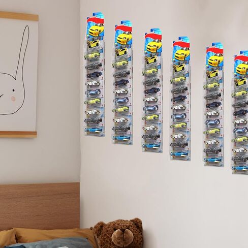 36pcs علبة عرض واضحة للسيارات النموذجية المعبأة ، وحالات عرض السيارة النموذجية تصل إلى 120 سيارة ، ومنظم تخزين سيارة للألعاب متوافقة مع العجلات الساخنة ، واضحة عرض السيارة (16.7 × 4.4) in Kuwait